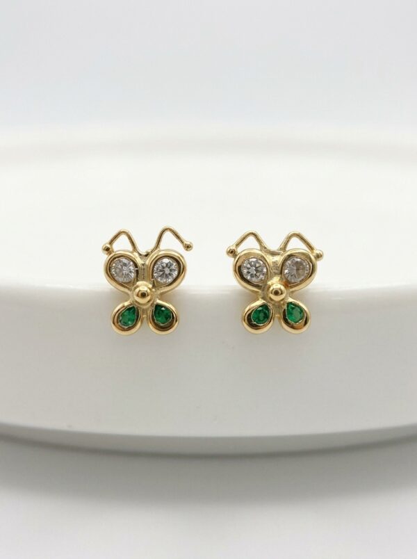 TOP069 TOPOS MARIPOSA EN ORO 18 KILATES