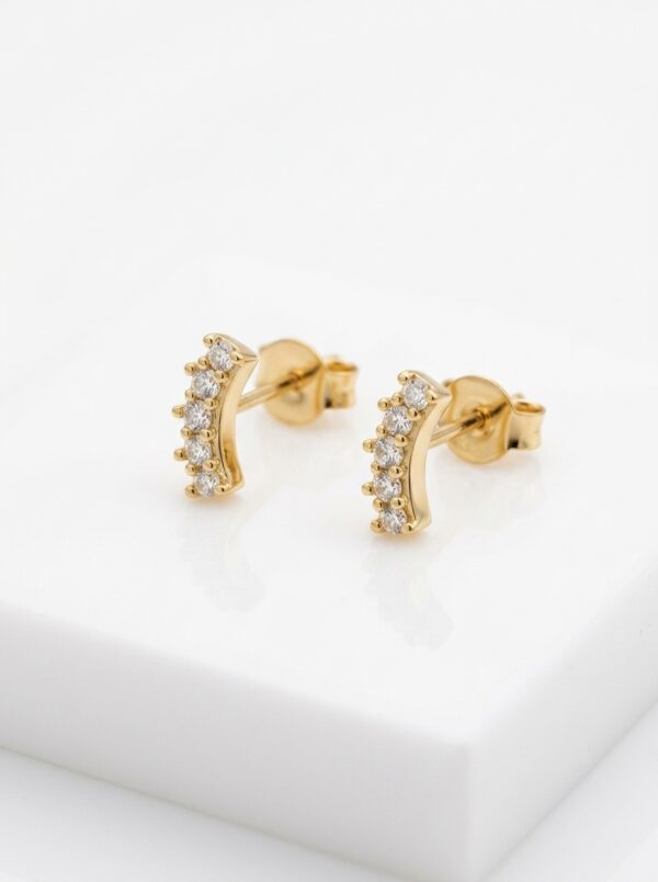 TOP085 TOPO CIRCONES EN ORO 18 KILATES