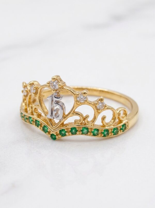 ANLA097 ANILLO CORONA EN ORO 18 KILATES