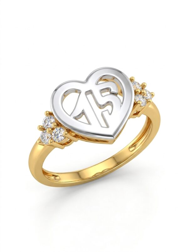 ANLA098 ANILLO CORAZÓN QUINCEAÑERA EN ORO 18 KILATES