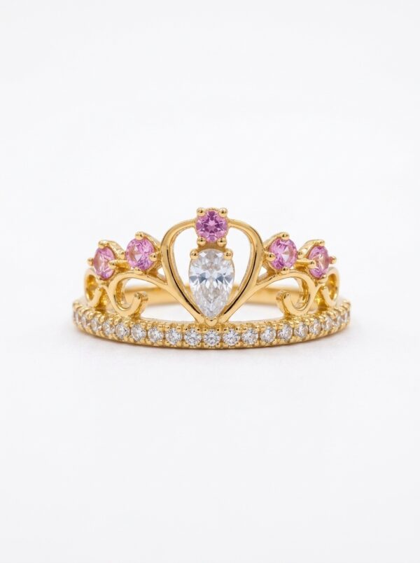 ANLA099 ANILLO CORONA EN ORO 18 KILATES