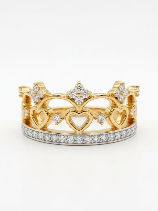 ANLA112 ANILLO CORONA EN ORO 18 KILATES