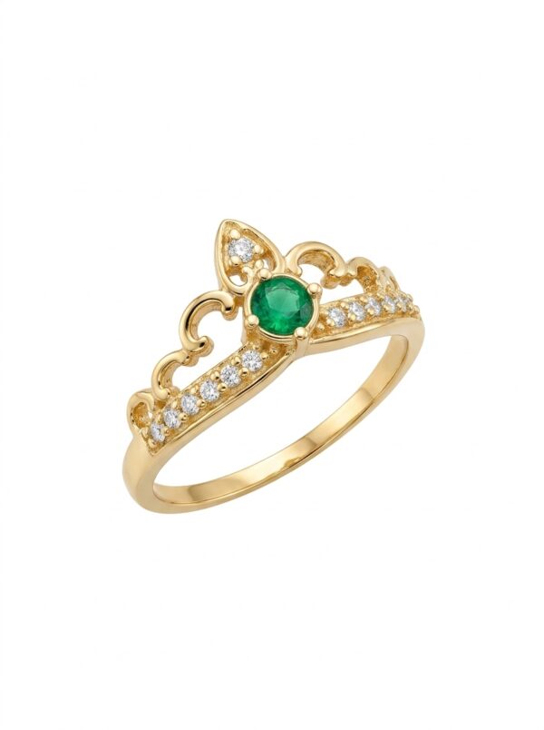 ANLA113 ANILLO TIARA EN ORO 18 KILATES