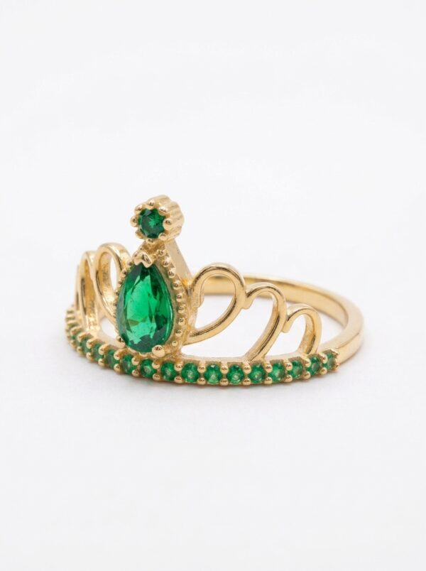 ANLA117 ANILLO TIARA EN ORO 18 KILATES