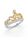 ANLA120 ANILLO CORONA QUINCEAÑERA EN ORO 18 KILATES