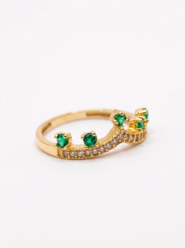 ANLA121 ANILLO TIARA EN ORO 18 KILATES