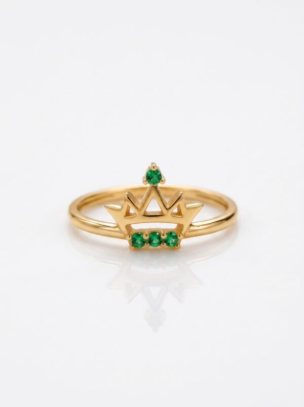 ANLA126 ANILLO CORONITA EN ORO 18 KILATES