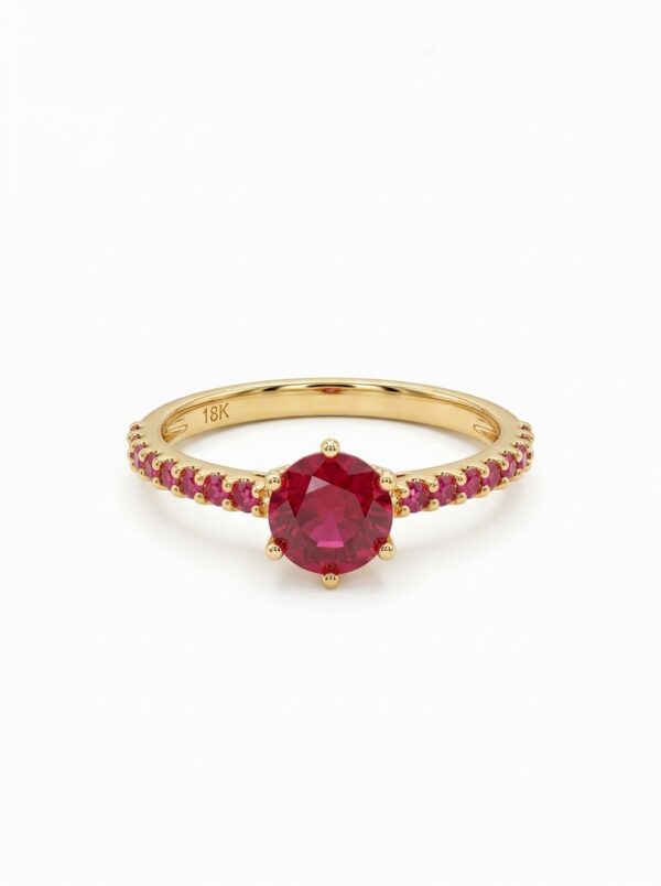 ANLA149 ANILLO ESCARLATA EN ORO 18 KILATES