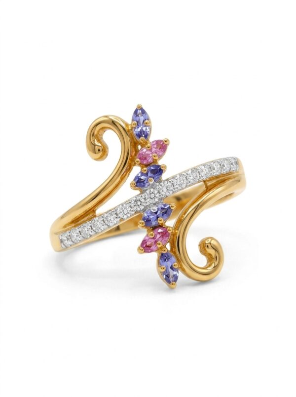 ANLA157 ANILLO MARQUESA EN ORO 18 KILATES