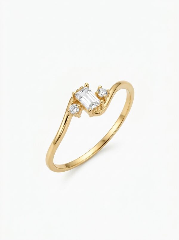 ANLA167 ANILLO TRILOGÍA EN ORO 18 KILATES