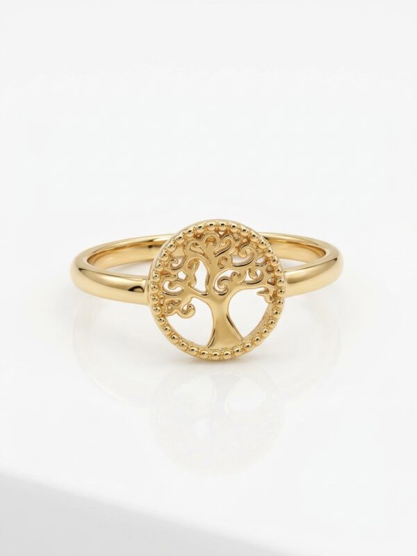 ANLA168 ANILLO ÁRBOL DE LA VIDA EN ORO 18 KILATES