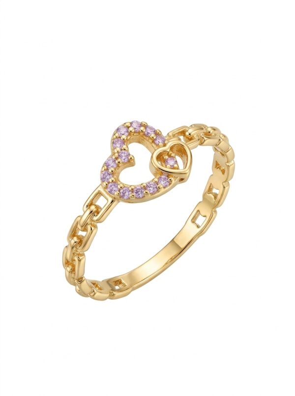 ANLA172 ANILLO ESLABONES DE AMOR EN ORO 18 KILATES