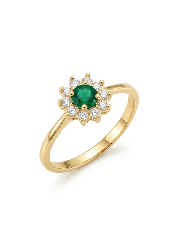 ANLA181 ANILLO FLOR EN ORO 18 KILATES