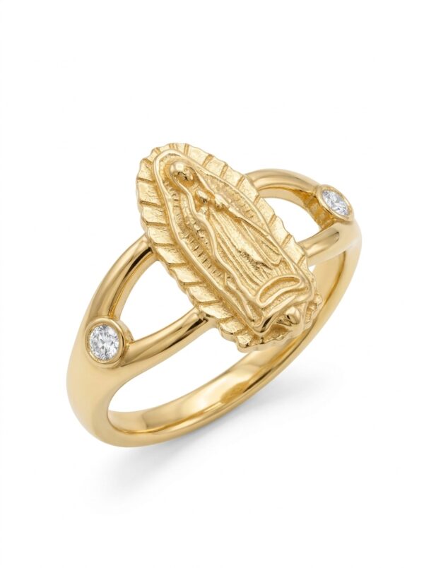 ANLA189 ANILLO VIRGEN MORENA EN ORO 18 KILATES
