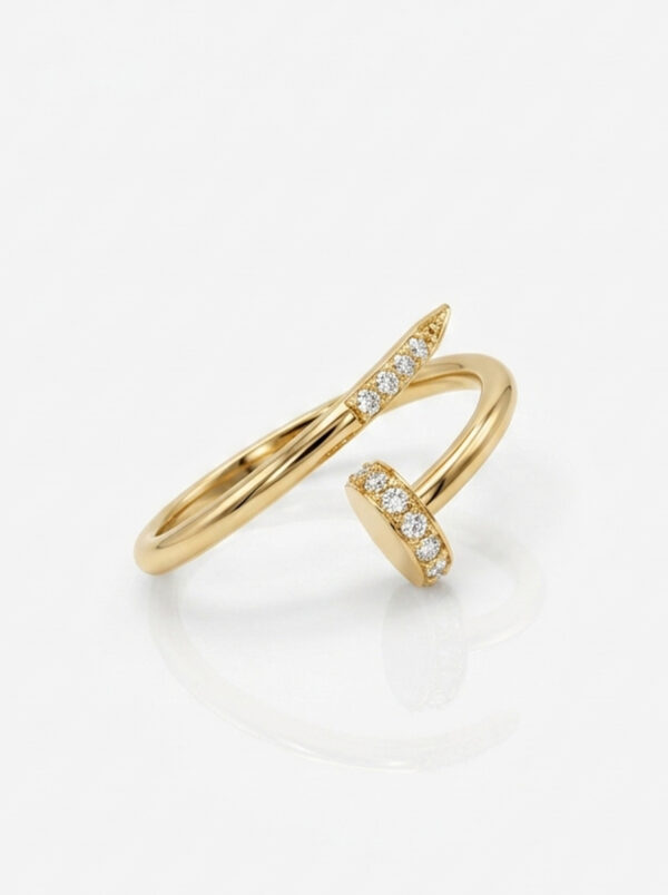 ANLA203 ANILLO CLAVO CART EN ORO 18 KILATES