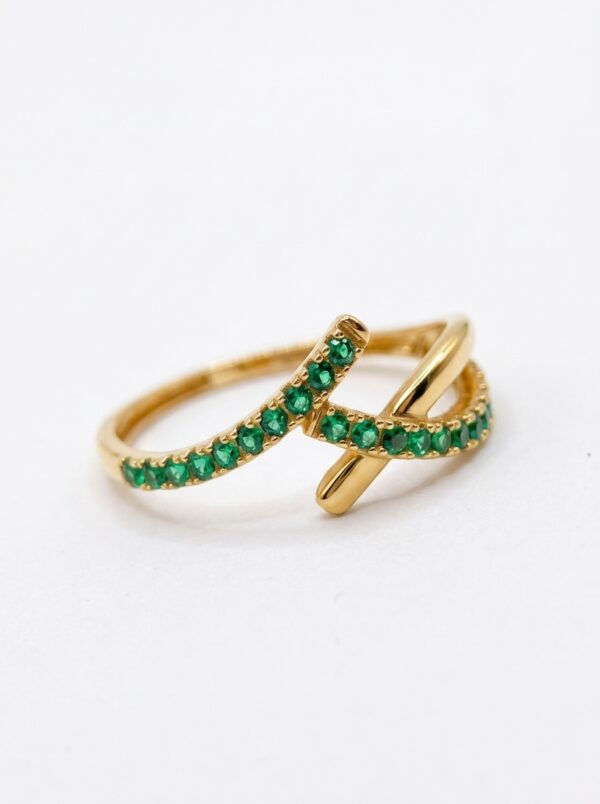 ANLA205 ANILLO ONDAS EN ORO 18 KILATES