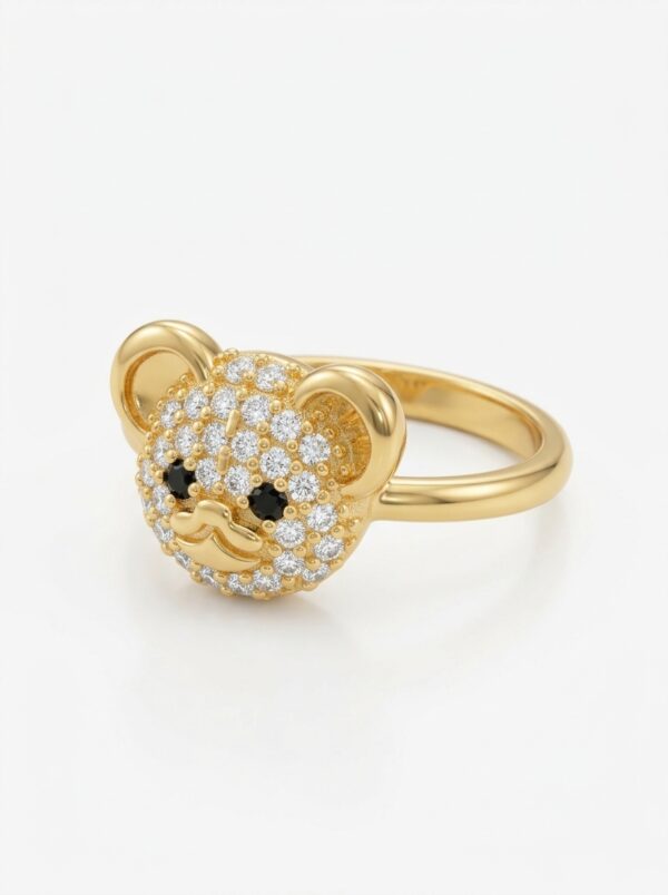 ANLA207 ANILLO OSITO EN ORO 18 KILATES