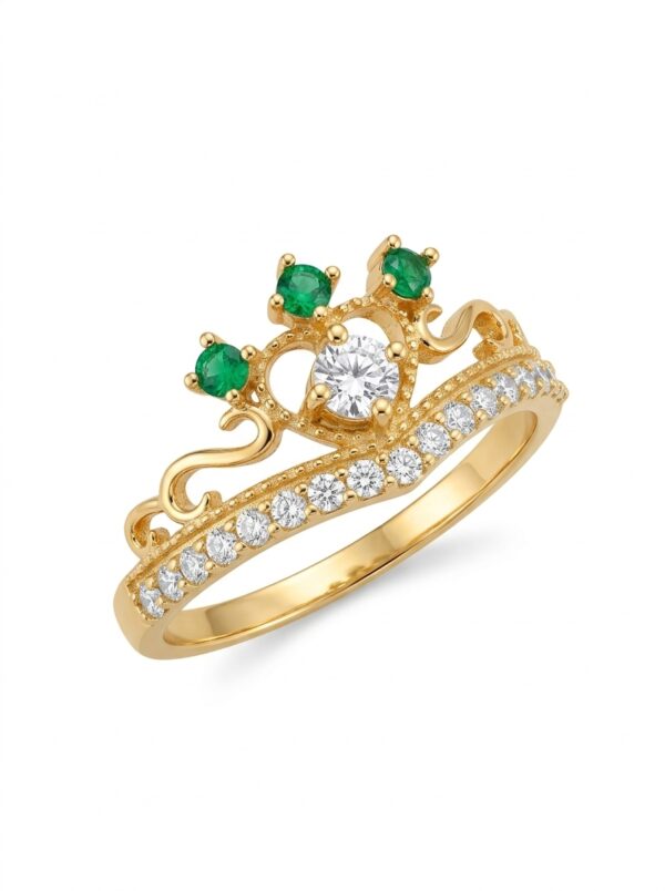 ANLA209 ANILLO CORONA EN ORO 18 KILATES