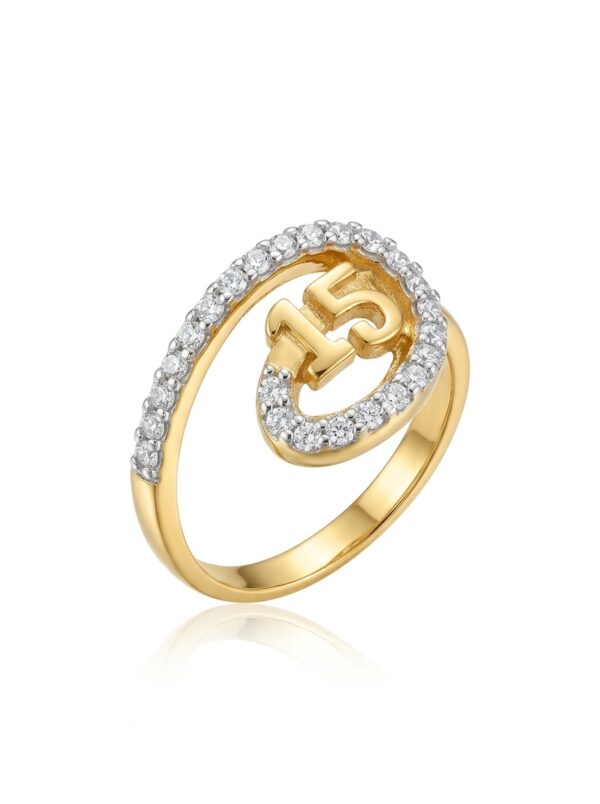 ANLA218 ANILLO CARACOL QUINCEAÑERA EN ORO 18 KILATES