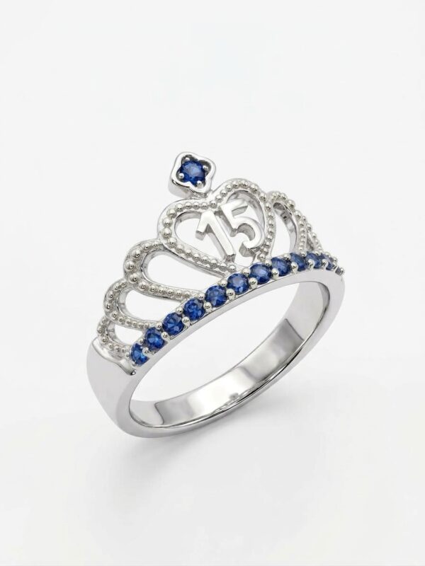 ANLA222 ANILLO CORONA EN ORO BLANCO