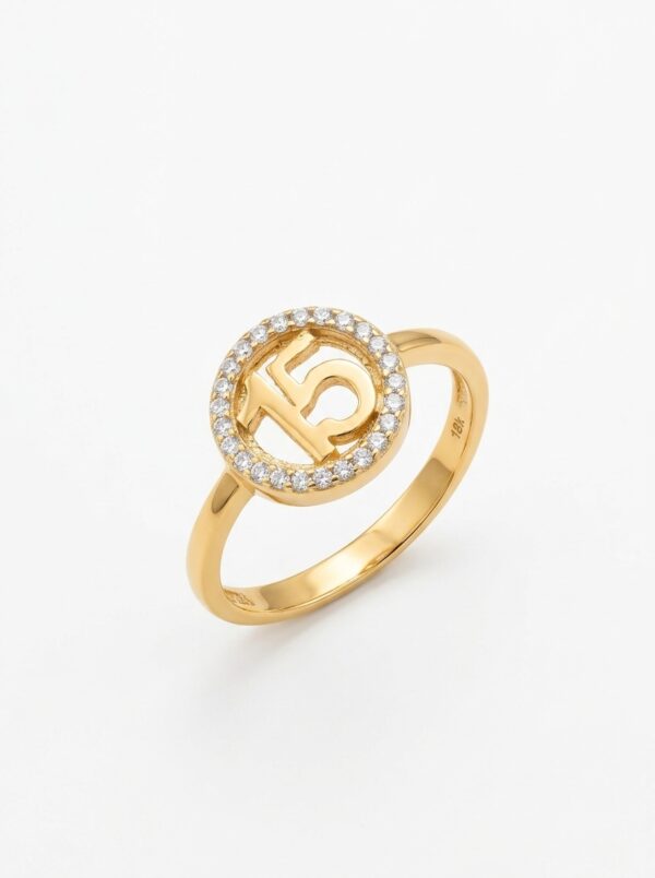 ANLA223 ANILLO QUINCEAÑERA EN ORO 18 KILATES