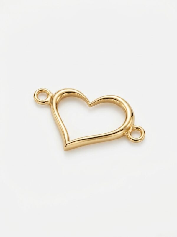 APLA020 APLIQUE CORAZÓN LIVIANO EN ORO 18 KILATES