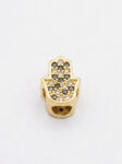 APLA026 APLIQUE MANO HAMSA EN ORO 18 KILATES