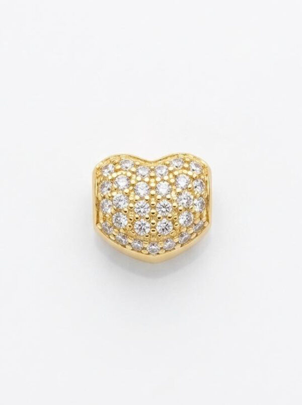 APLA027 APLIQUE CORAZÓN EN ORO 18 KILATES