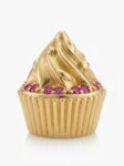 APLA036 APLIQUE CUPCAKE EN ORO 18 KILATES