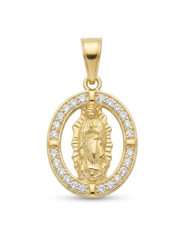 DJ190 DIJE VIRGEN DE GUADALUPE EN ORO 18 KILATES