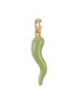 DJ203 DIJE CORNICELLO VERDE EN ORO ITALIANO