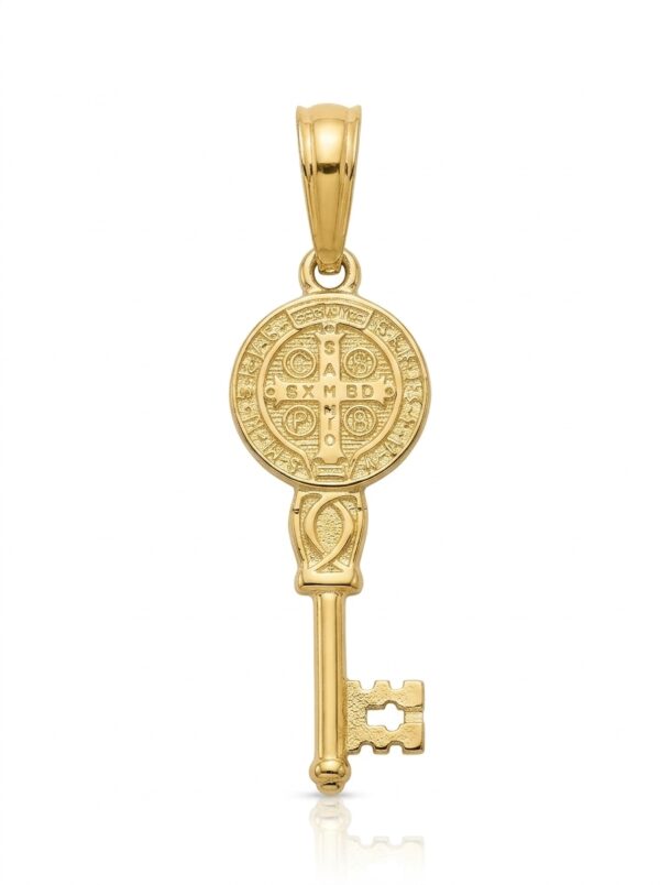 DJ207 DIJE LLAVE SAN BENITO EN ORO 18 KILATES