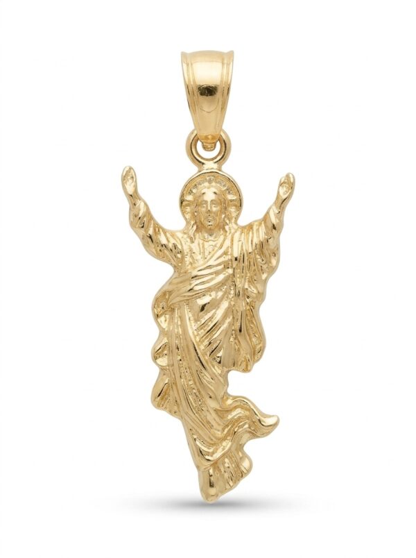 DJ209 DIJE CRISTO RESUCITADO EN ORO 18 KILATES