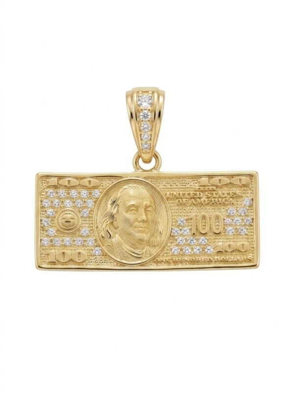 DJ211 DIJE BILLETE EN ORO 18 KILATES