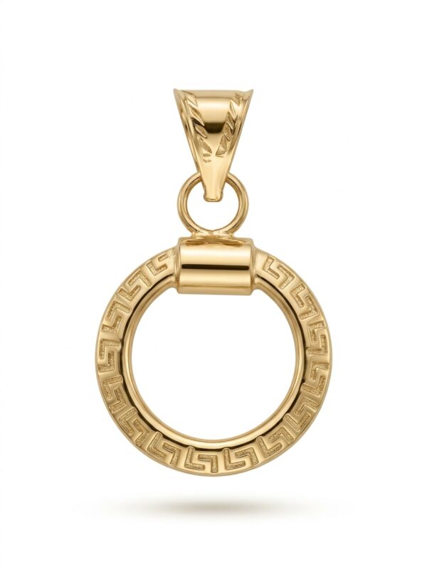 DJ217 DIJE GRECA EN ORO 18 KILATES