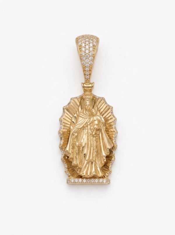 DJ241 DIJE VIRGEN DEL CARMEN EN ORO 18 KILATES